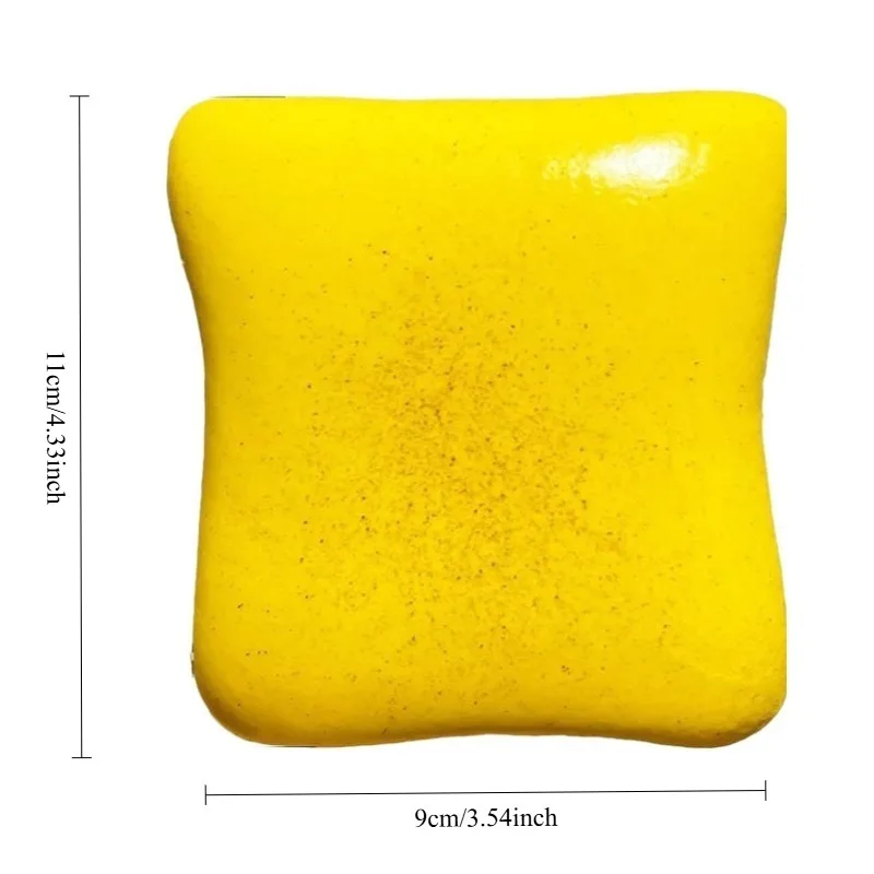 Super Wet Soft Buttered Toast Suqeeze Toy Slow Rebound Squishy Fidget Toy Funny Stress Relief Sticky Toy Soft Squeeze Vent Gift