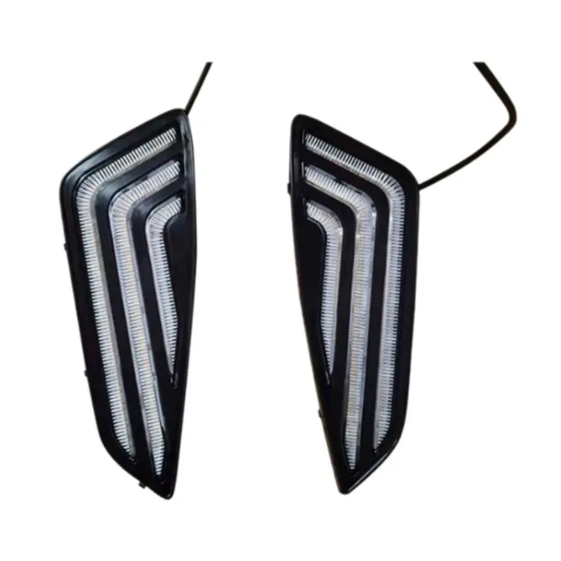 

Top!-LED Daytime Running Light Front Bumper Fog Light For Toyota Sienna 2021-2023 XSE DRL Amber Sequential Turn Signal