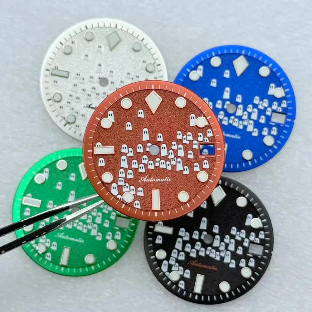 

New 2026 28.5mm No Logo NH35 Watch Dial for NH35/4R/7S Automatic Movement Case Mod Parts with Green luminous