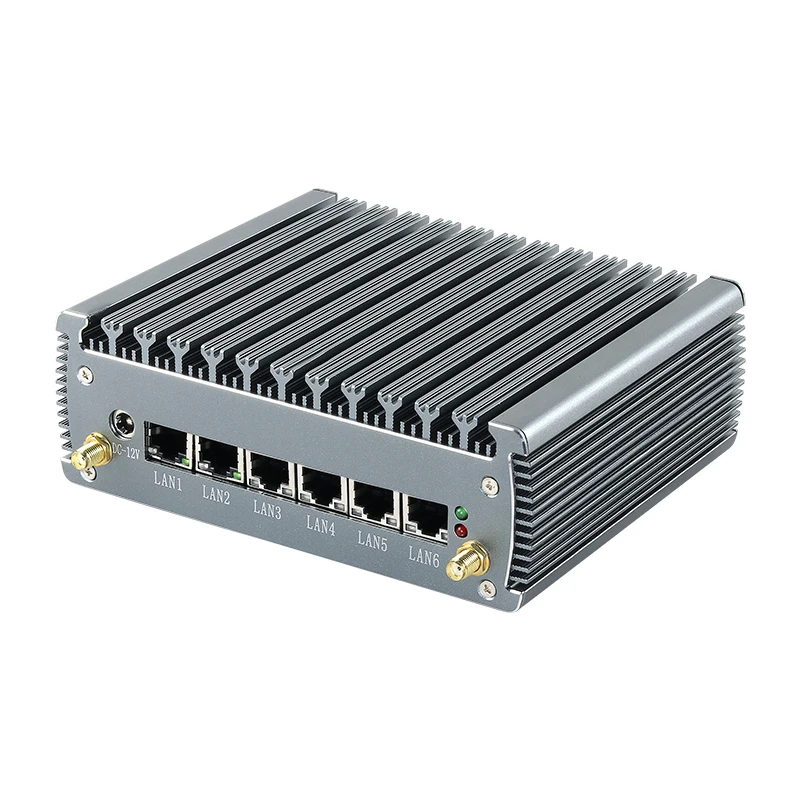 Imagem -03 - Mini pc Industrial Fanless Intel N100 I51135g7 I7-1165g7 6x2.5g Ethernet com Rs232 Apoio Win10 11 Linux Openwrt Pfsense