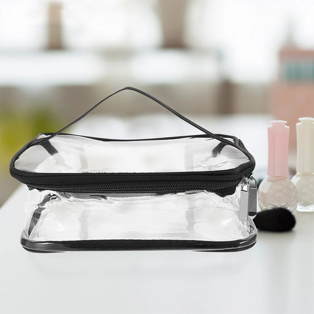 Transparent Portable Lunch Bag Travel Toiletries for Work Makeup Large Capacity Pouch Pvc Toiletry See Through