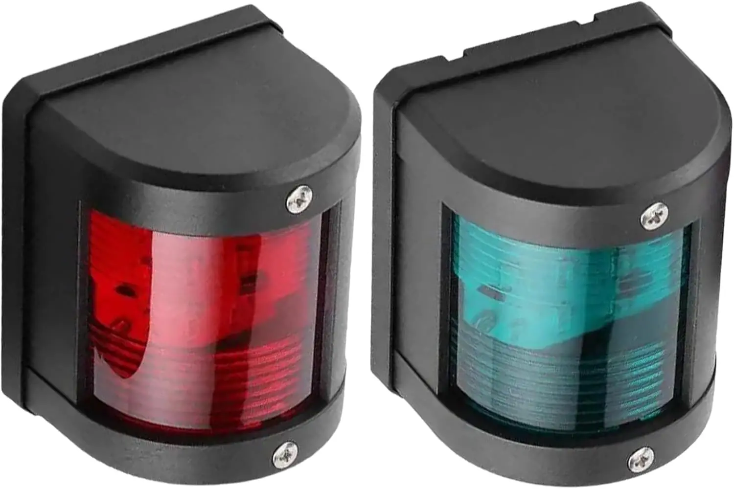 

2Pcs Boat Navigation Lights Left Red & Right Green LED Marine Navigation Lights Replacement 12/24V 5W 3x2x1.5 ABS&PC Boat Marine