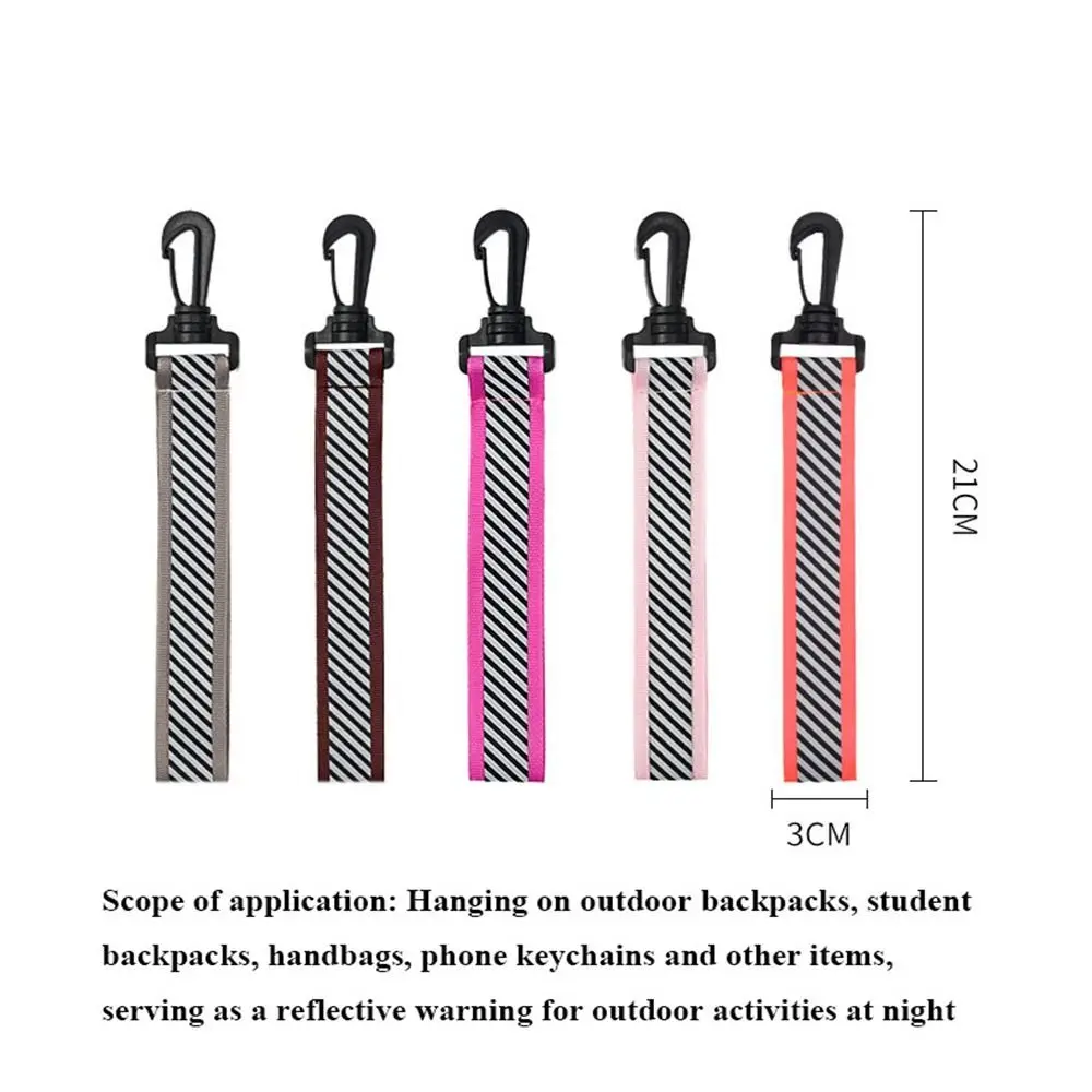 Odblaskowe plecaki o wysokiej widoczności Breloki Materiał taśmowy 17-stylowe paski zabezpieczające Pasek do torby Wisiorek Narzędzie zewnętrzne