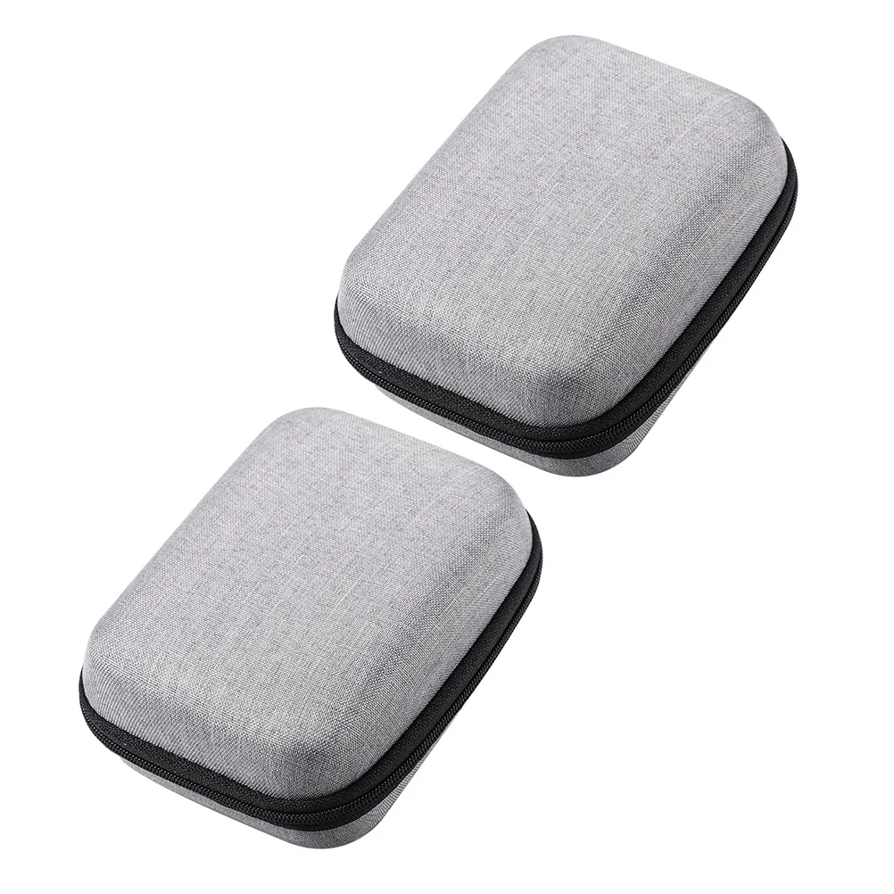 2 Pcs Multifunctional Storage Bag Wireless Microphone Portable Cable Product Earphone Pouch Eva Waterproof Travel