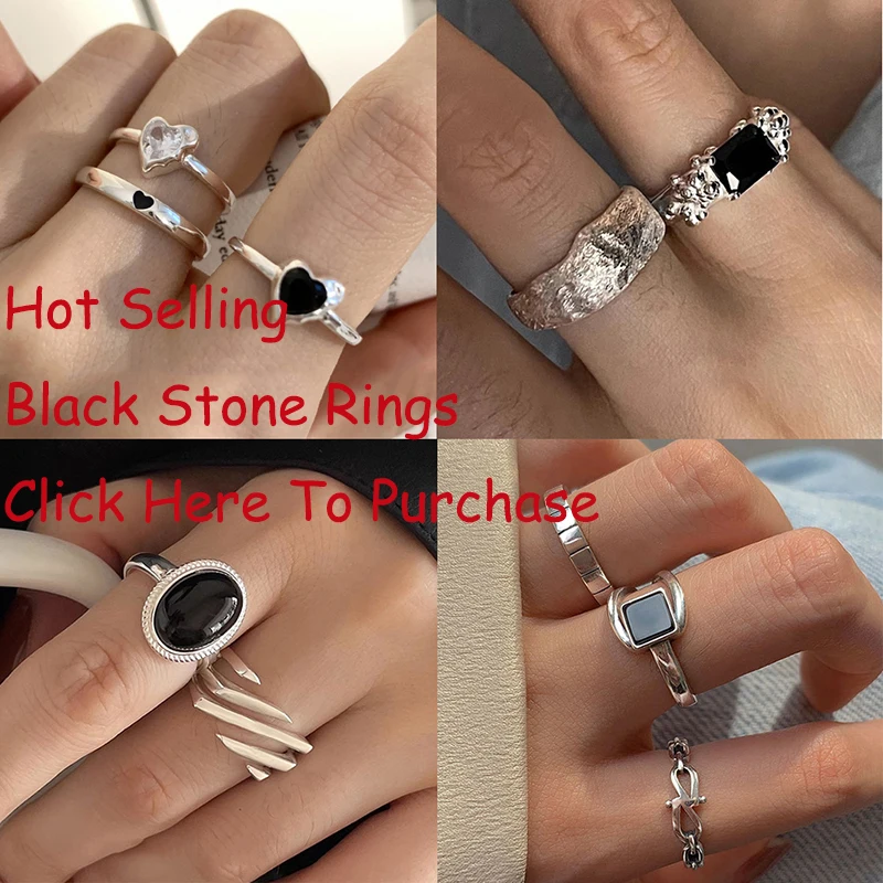 Neue Mode Silber Farbe Open Finger Ring Buchstaben Worte Wünschen Breite Punk Stapelbar Für Frauen Mädchen Schmuck Geschenk Dropship – Detail 2