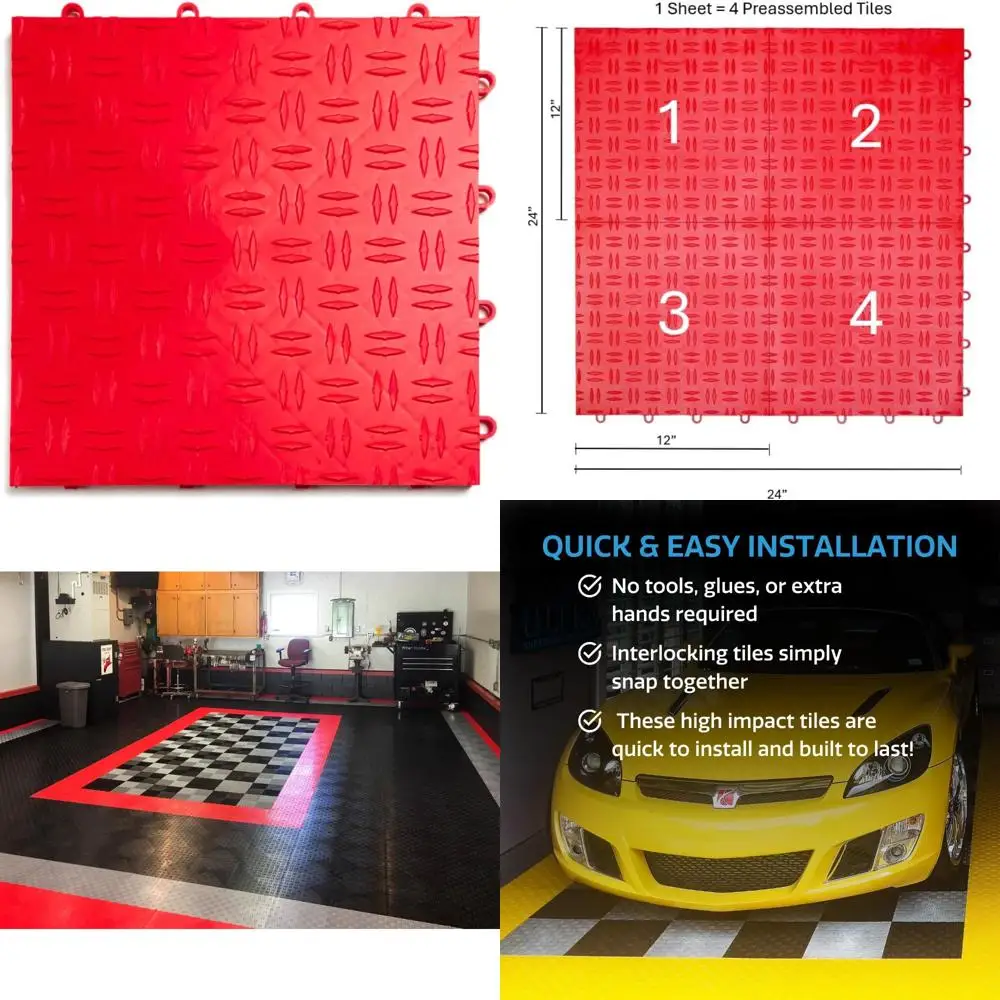 

Блокирующая нескользящая сверхмощная сополимерная плитка для гаражного пола, прочный модульный пол, простая установка, долговечная защита