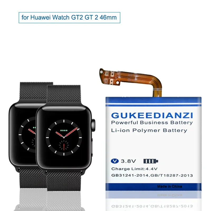 800mAh GUKEEDIANZI Battery HB532729ECW 46MM Battery for Huawei Watch GT2 GT 2 Smartwatch 46MM Battery