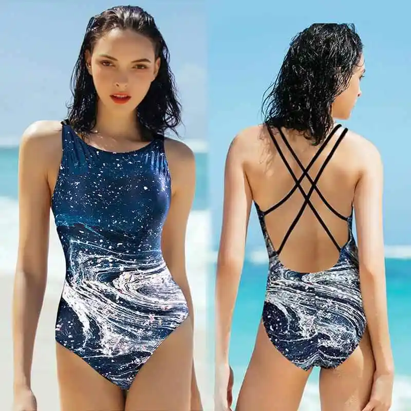 Maillot de bain une pièce sexy Bal Maillot de bain de printemps thermique Conception triangulaire couvrant le ventre Minceur Natation professionnelle...