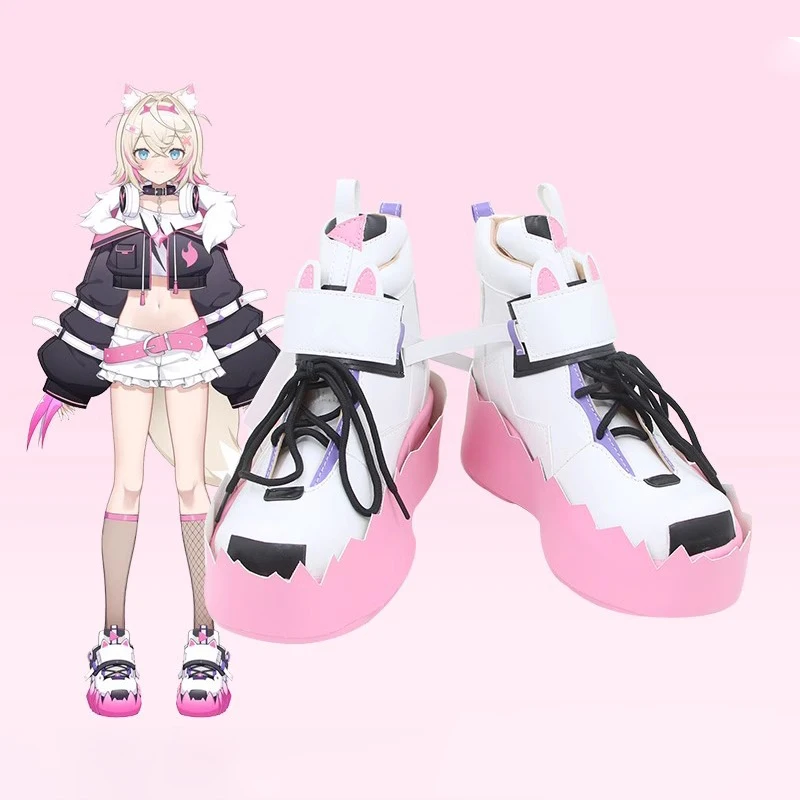 Hololive Vtuber EN Fuwawa Mococo Abyssgard Cosplay Shoes Boots Halloween Costume Accessories