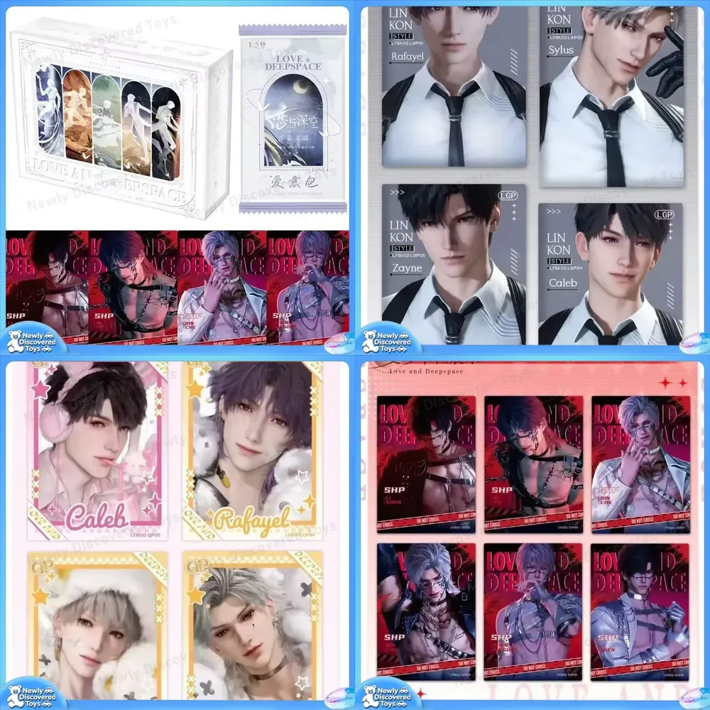 

Love and Deep Space Card Day and Night Streamer Series Love Bag Novel Zayne Rafayel Sylus Anime Role Collection Cards Toys
