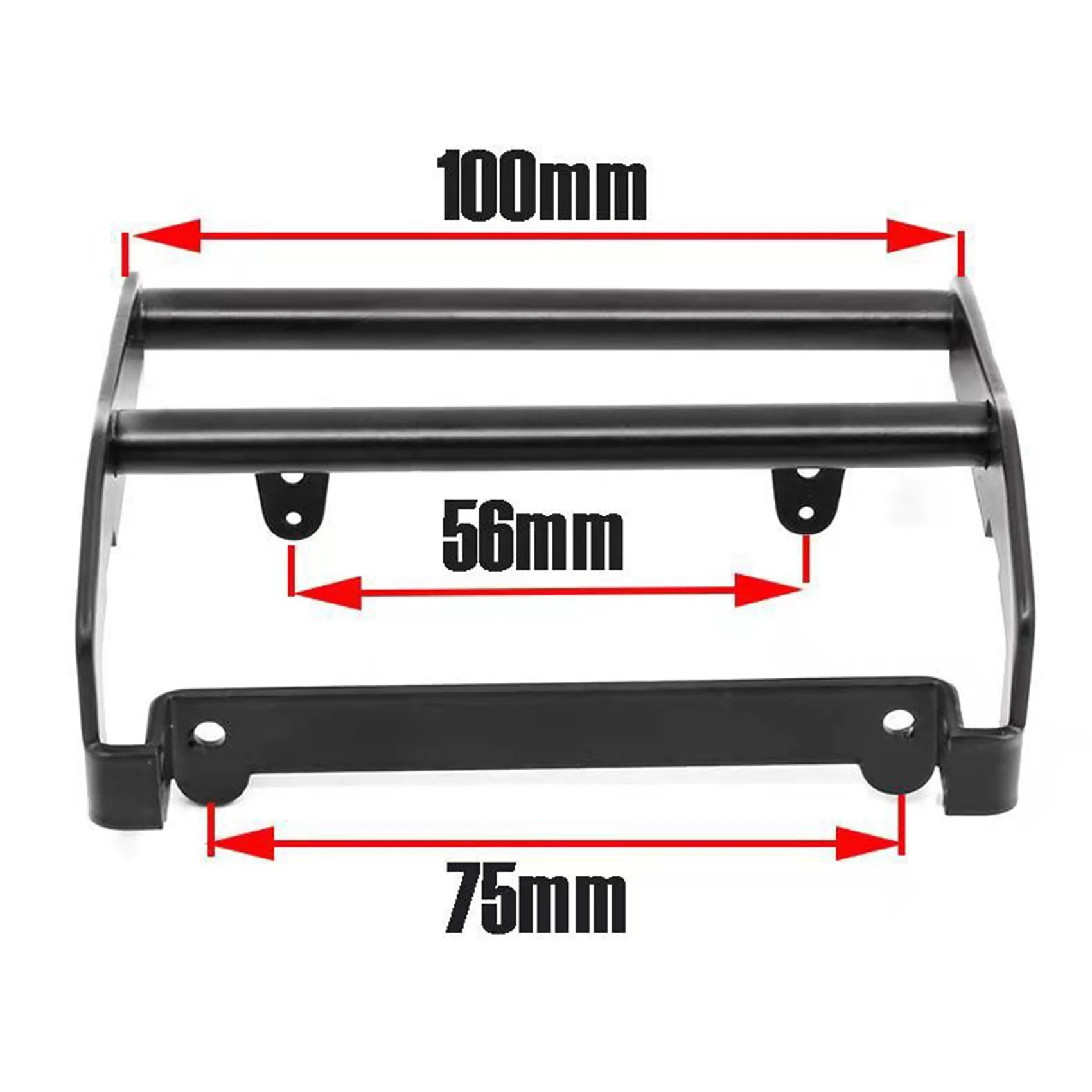 Stainless Steel Front Bumper with LED Light Anti Collision Bumper for Traxxas TRX-4 TRX4 Ford Bronco 1/10 RC Car Parts