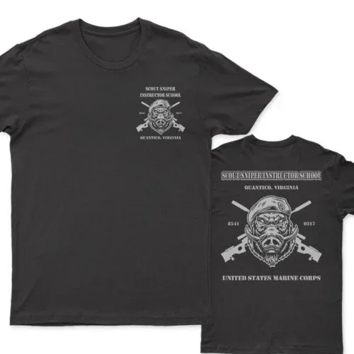 Cheavyweight streetwear anime Scout Sniper Instructor Quantico HOG Summer Cotton Sleeve Mens fashion manga S-5XL