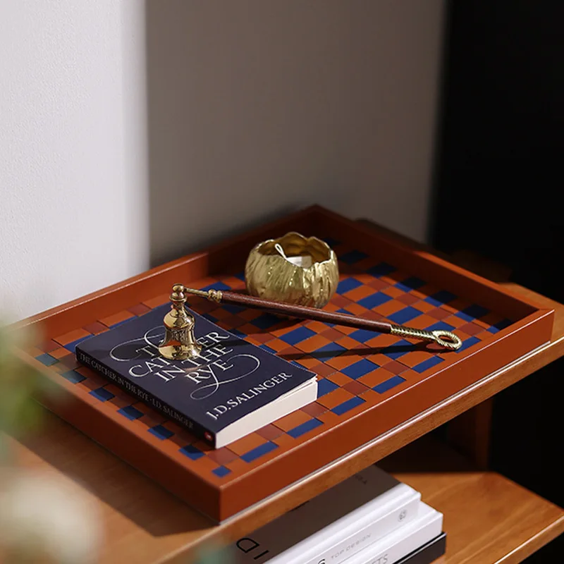 

Ящик для хранения в шахматном порядке, настольный органайзер для гостиной, лоток для хранения, современная прикроватная тумбочка для спальни, коробка для мелочей, декоративный лоток