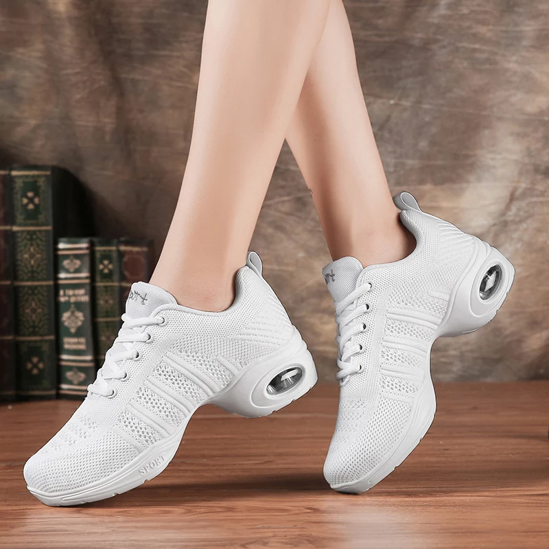 Sports Feature Soft Outsole Breath Dance Shoes Sneakers For Woman Practice Shoes Modern Dance Jazz Shoes Feminino Zapatos EU 41