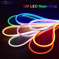 IP67 Waterproof Neon LED Strip Lights SMD2835 120LEDs/m Flexible COB Tape Neon Ribbon DC12V Kitchen Outdoor Garden LED Lighting
