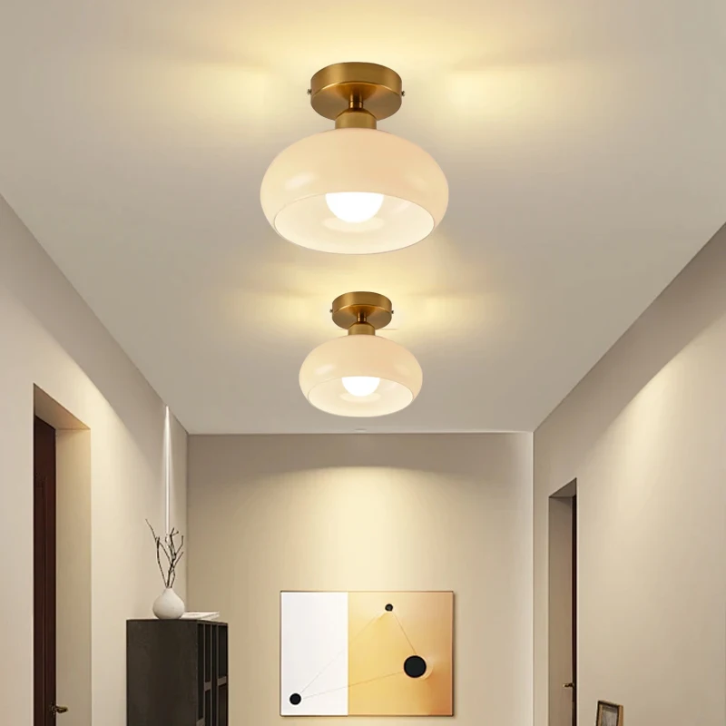 

Corridor & Passage Ceiling Lights, Simple Modern Lamps, Mid-Century Cream Style, for Cloakroom, Entrance Hall, Balcony & Bedroom