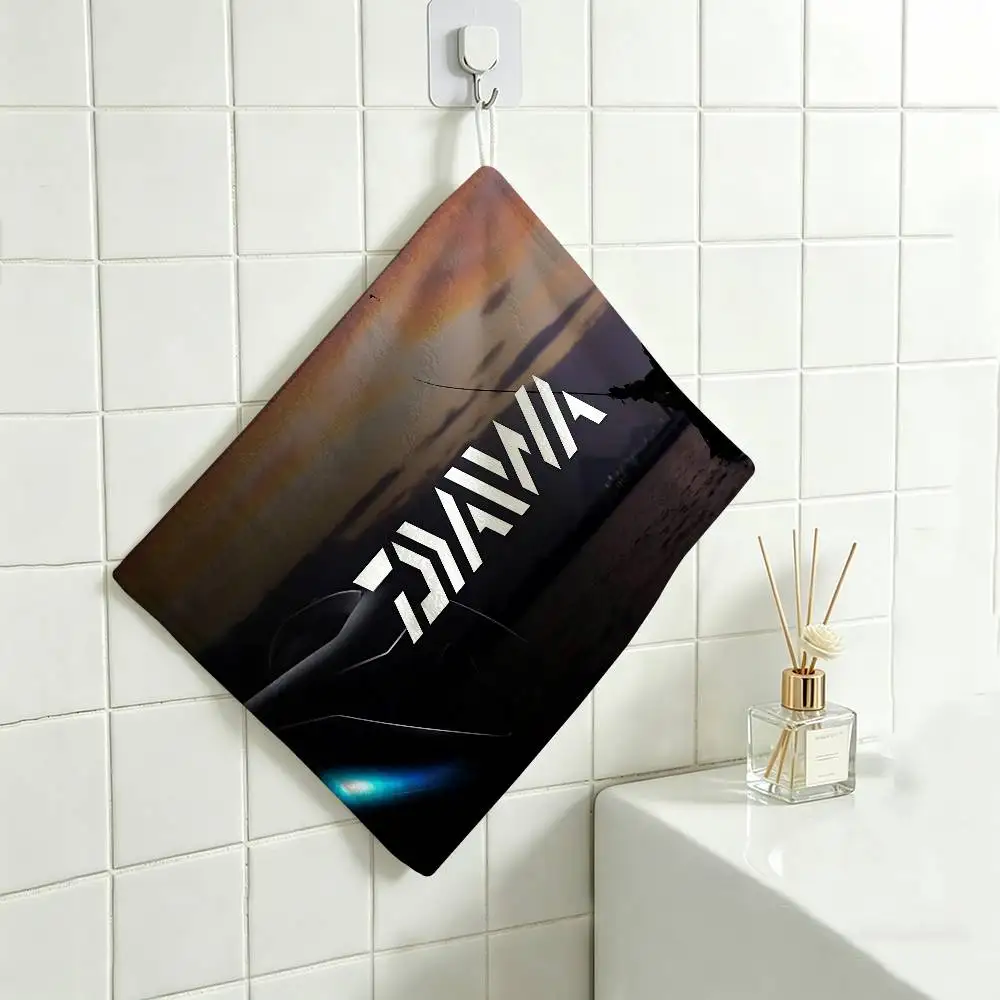 D-DaiwaS Fishing Logo Handtuch aus Polyester-Baumwolle, zum Aufhängen, langlebig für den Einsatz im Haushalt, im Restaurant, in der Toilette – Detail 13