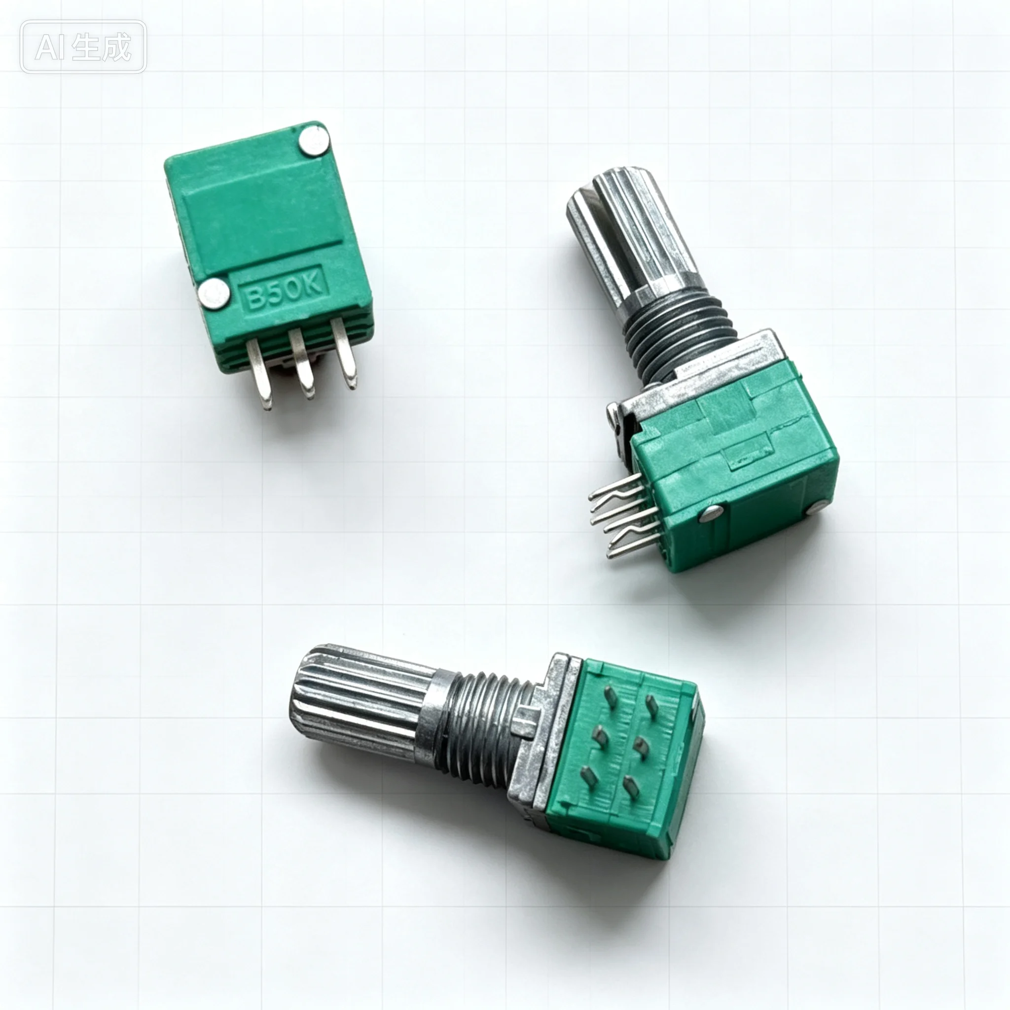 For 09 Type Dual 6Pin Potentiometer B50K B503 Amplifier Volume Rotary Potentiometer Shaft Length 15MM