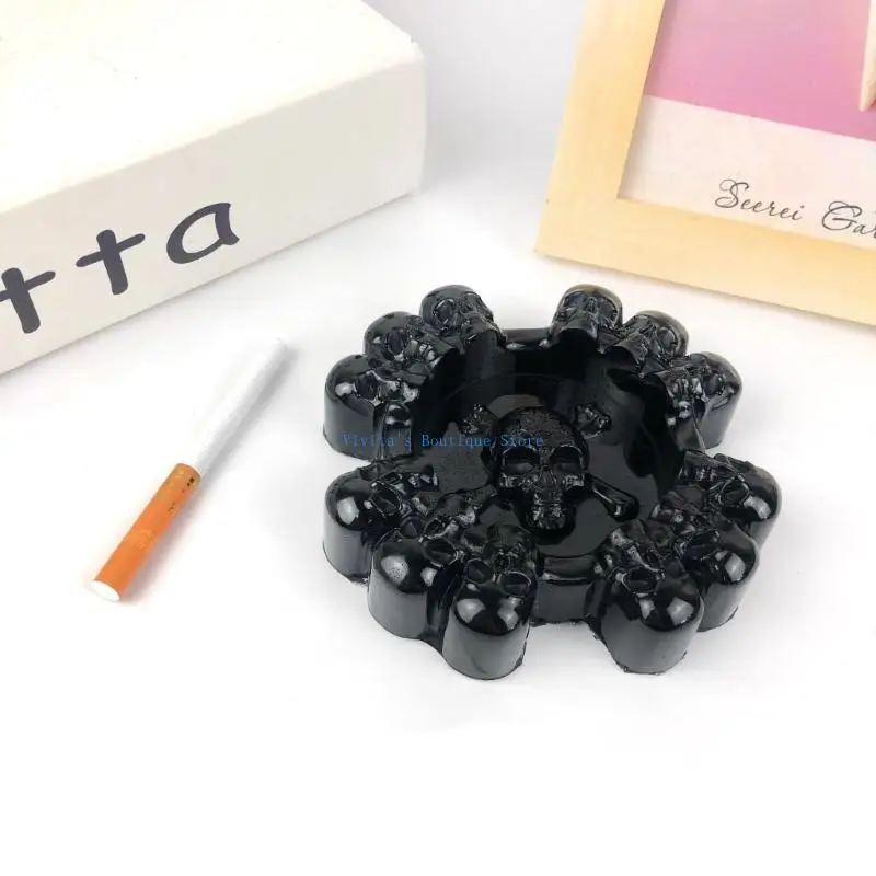 

M76D Versatile Silicone Mold Epoxy Resin Mold for Resin Art Make Halloween Skull Ashtrays, Flower Pots, and More DIY Craft