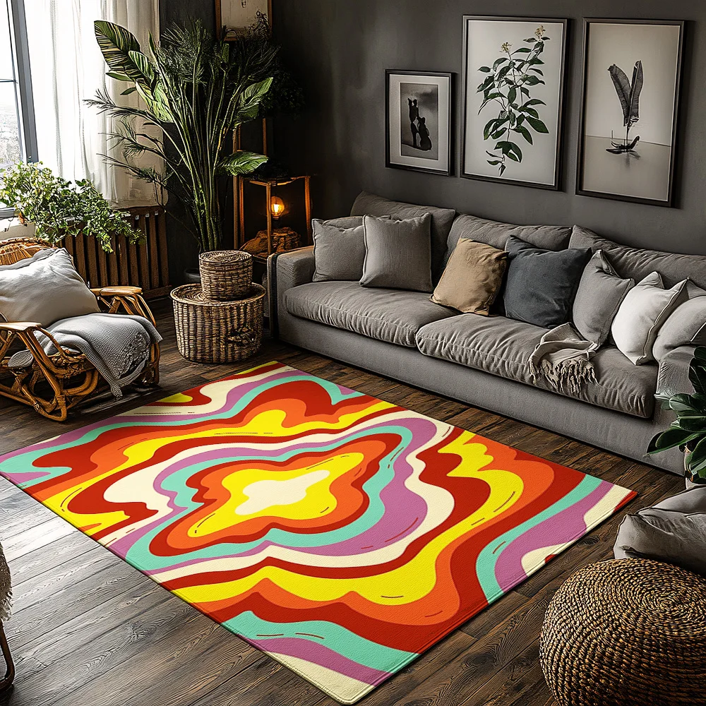 

Стильный ковер, нескользящий домашний и уличный ковер, современный напольный коврик с абстрактным узором, домашний декор, коврики для гостиной, спальни, прихожей