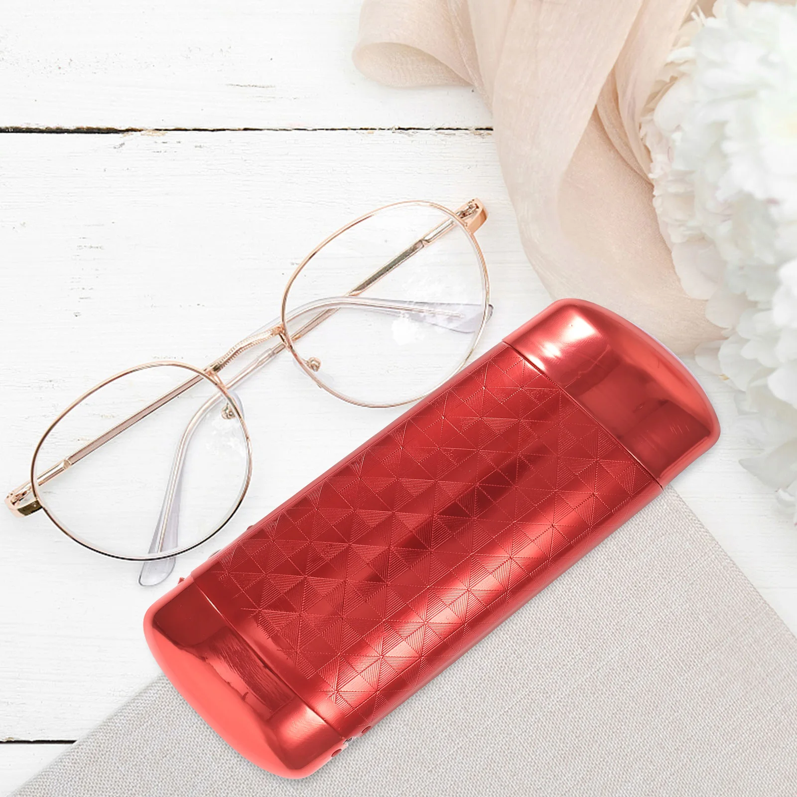 

Portable Eyeglasses Case Compact Hard Shell Sunglasses Protector Dustproof Aluminum Frame Storage for Men Women Travel