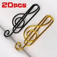 20Pcs Creative Music Paper Clips Musical Notes Paper Clip Holder Clamps Bookmark Office School Stationary Students Gift