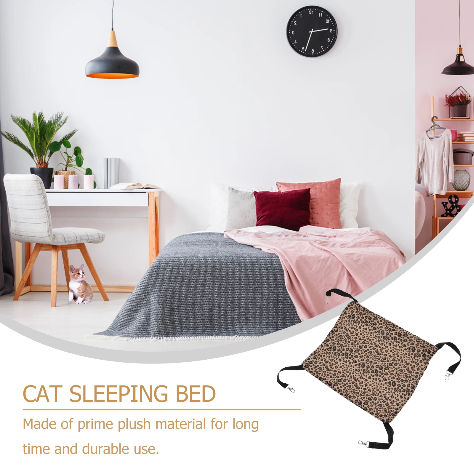 

2pcs Fleece Cat Pad Hammock Pet Bed Winter Warm Hanging Puppy Hut Easy Clean Durable Storage Space Saving Cat