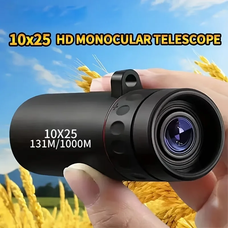 2000x25 HD Monocular Telescope Mini Portable Mobile Phone Telescope With Holder For Camping Hunting Birdwatching Outdoor Use