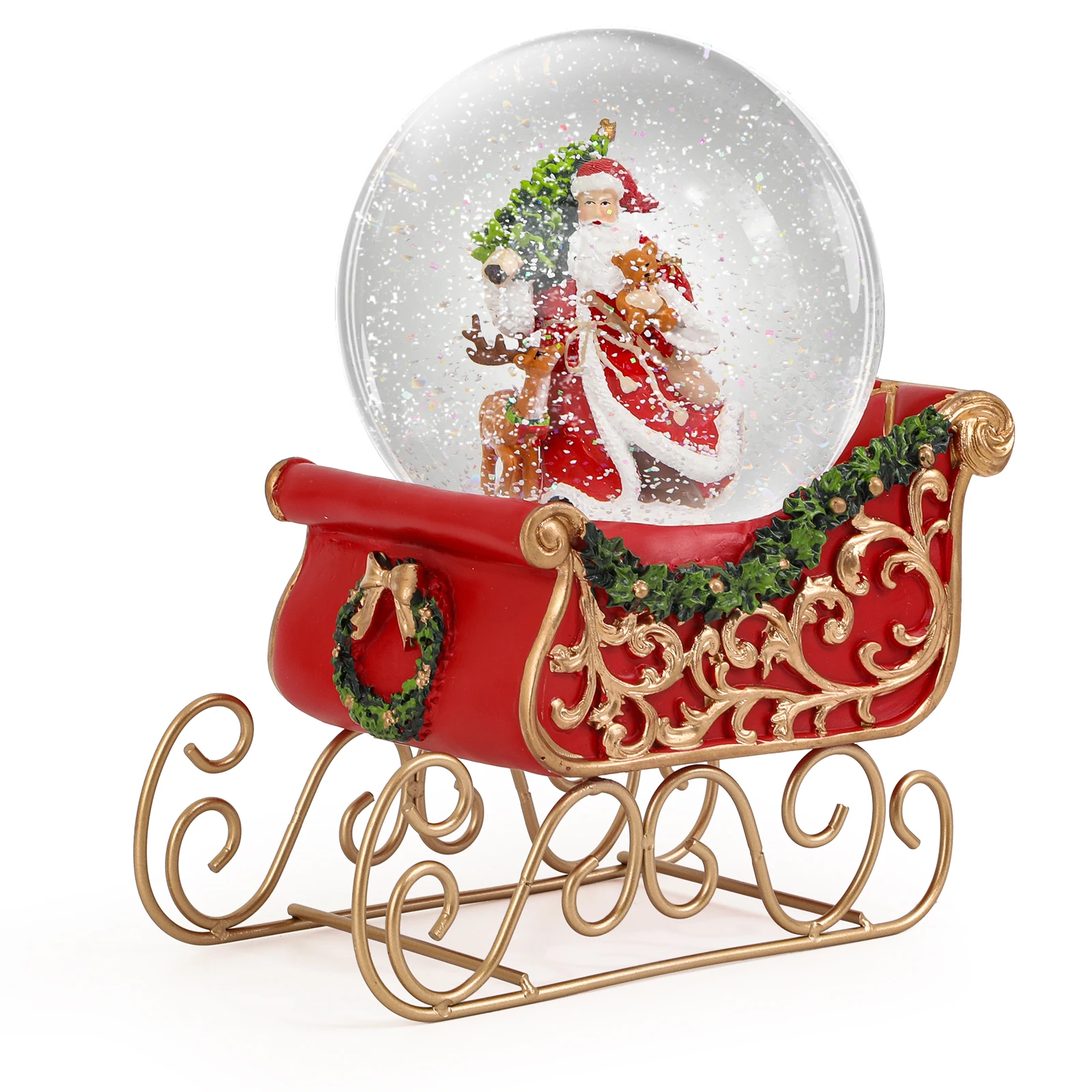 

Christmas Snow Globe with Music & Lights, Holiday Decor for Home, Ideal Christmas Gift