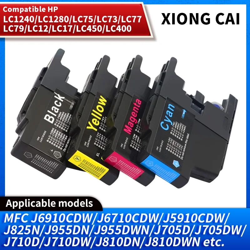 compatibility LC1240/LC1280/LC75/LC73/LC77 Ink cartridge For Brother MFC J5910CDW/J825N/J955DN/J955DWN/J705D/J705DW printer