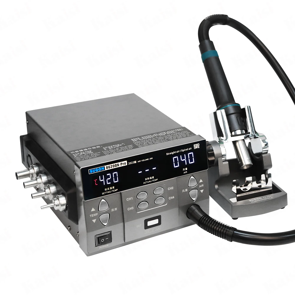 Sugon 8620Dx-pro Professional Straight Air Nozzle Curved Air Nozzle All in One Professional Soldering Rework Station