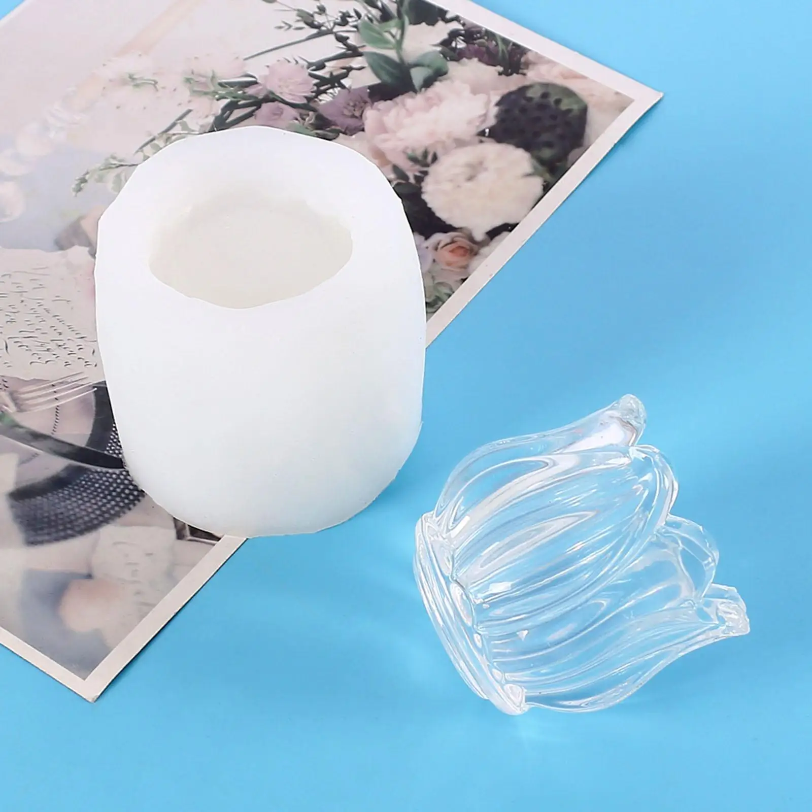 Mini Flower Pot Resin Mold Planter Jewelry Storage Box Clay Mould