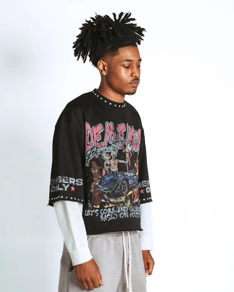 Y2k Gothic Men Women Harajuku Hip Hop Rhinestone Embroidery T