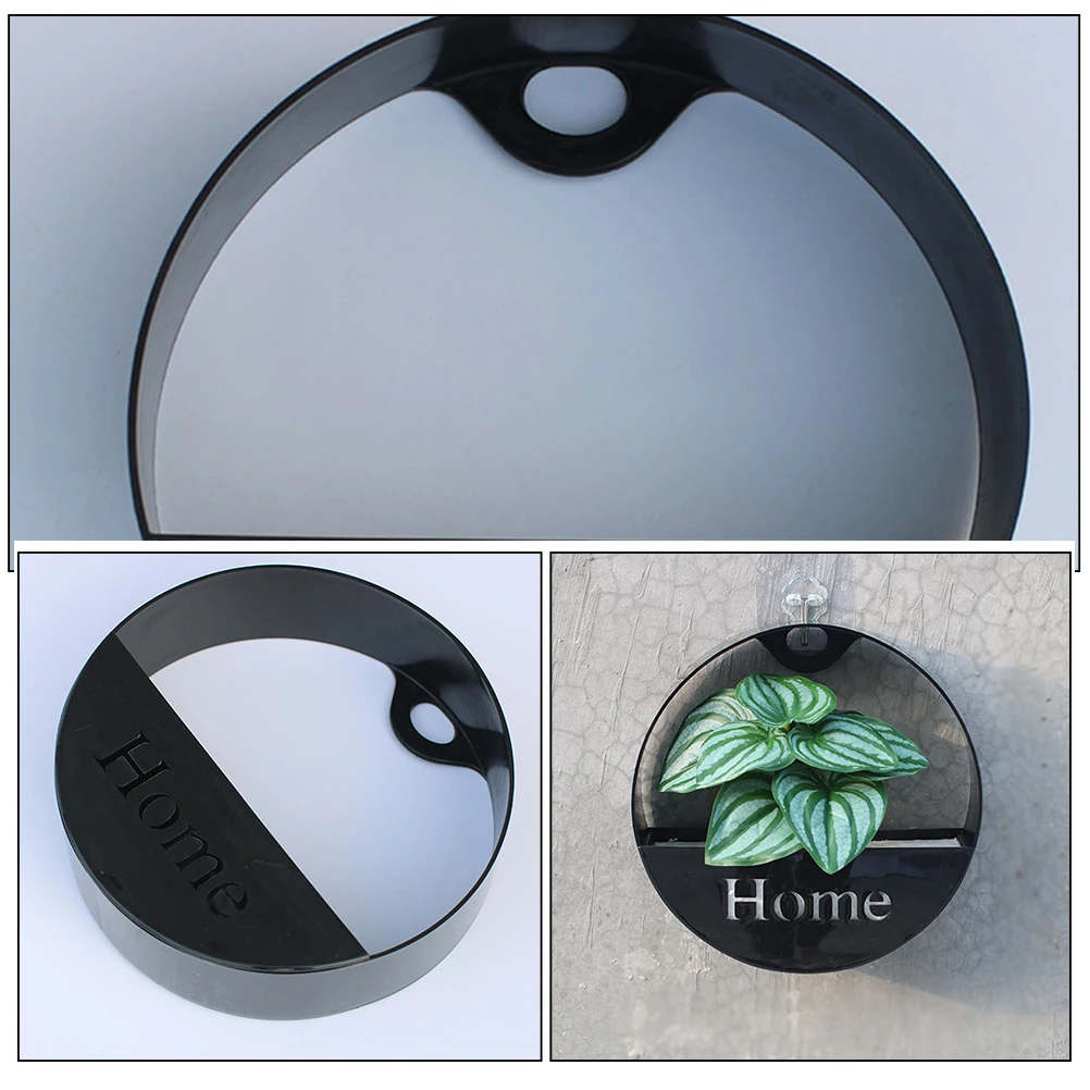 

2Pcs Hanging Wall Planter Flowerpot Holder Pots for Plants Indoor Black Balcony Flowerpots Durable Safe SpaceSaving Modern
