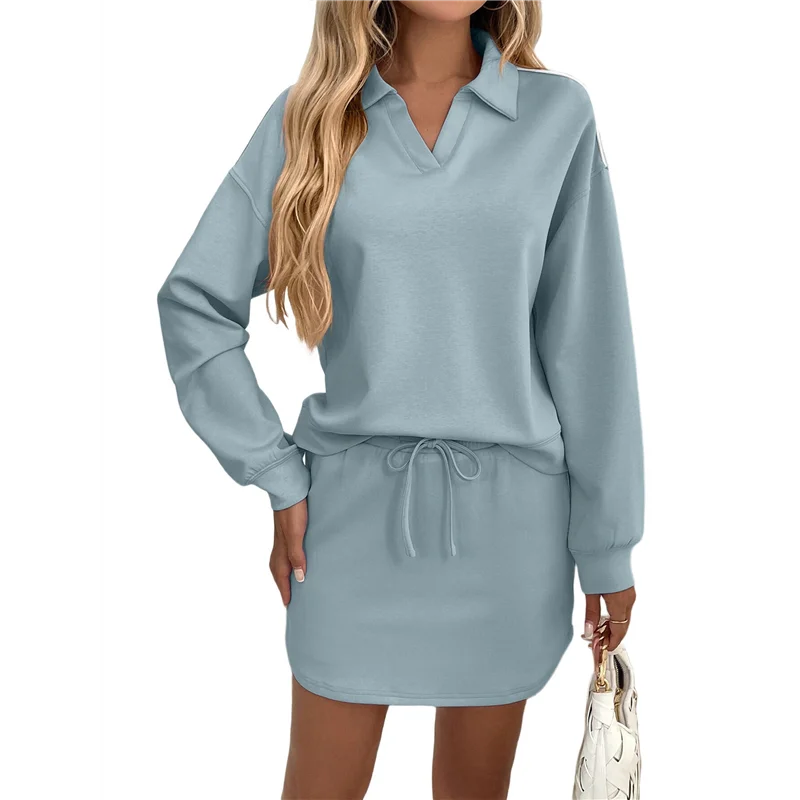 Two Piece Sets For Women Casual Tracksuit Sweatshirt Skorts Matching Set Lounge Tennis Jogger Sweat Suit