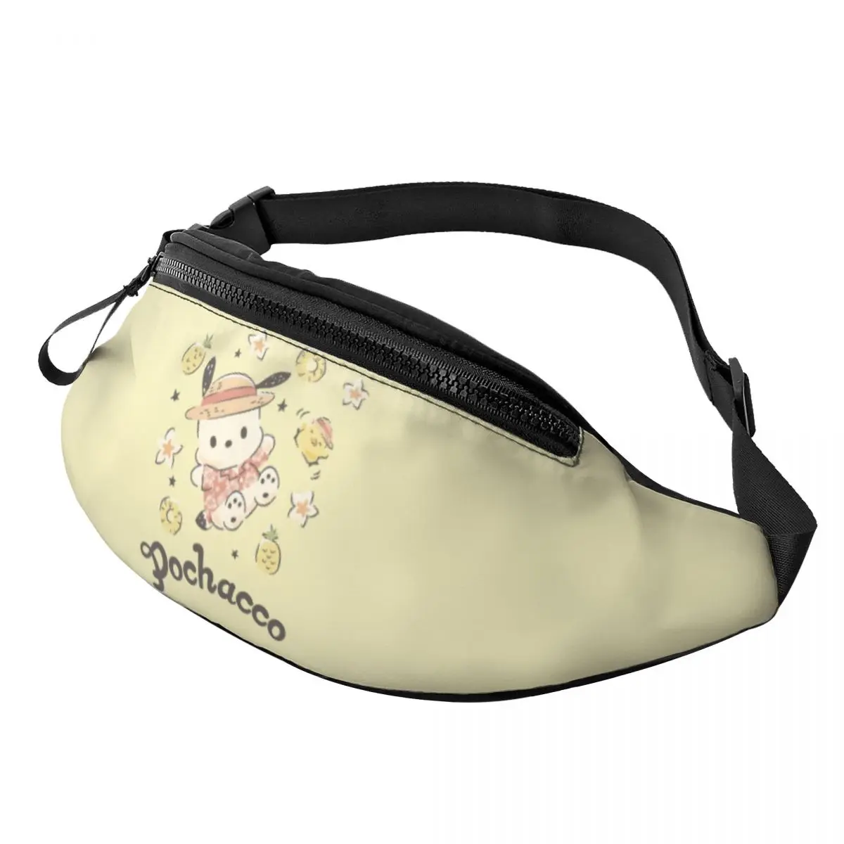 

Custom Pllchans Pochacco Fanny Pack Men Women Cool Crossbody Waist Bag for Hiking Phone Money Pouch