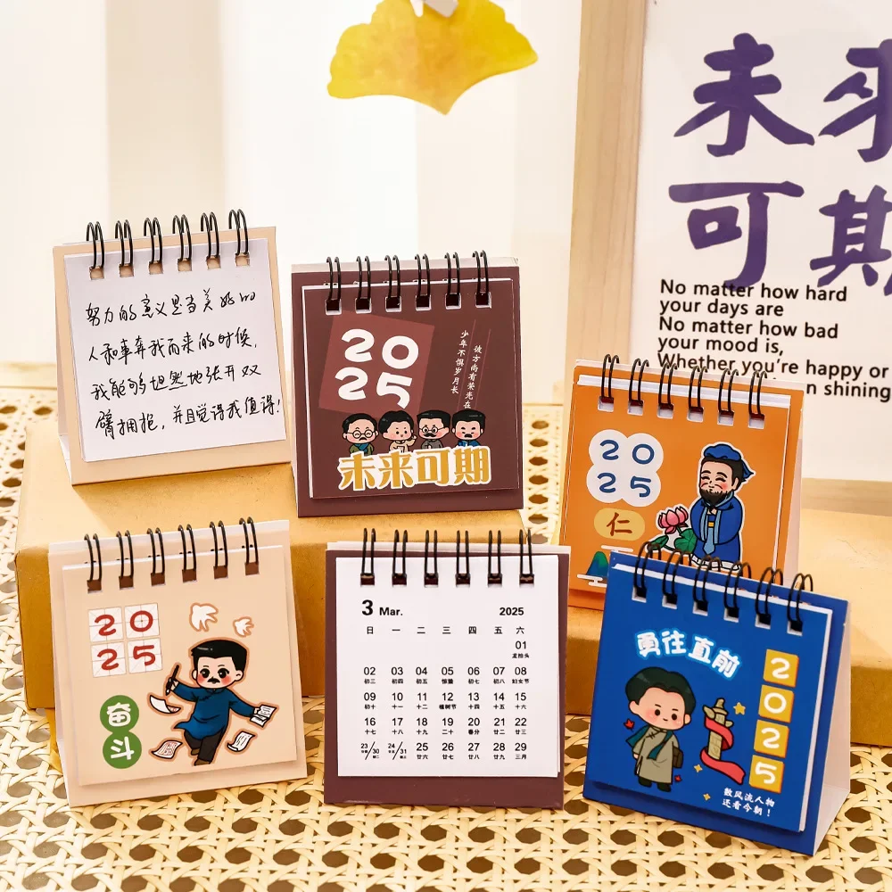 24 Pcs Wholesale 2025 Years New Youth Calendar Cartoon Desktop Desk Calendar