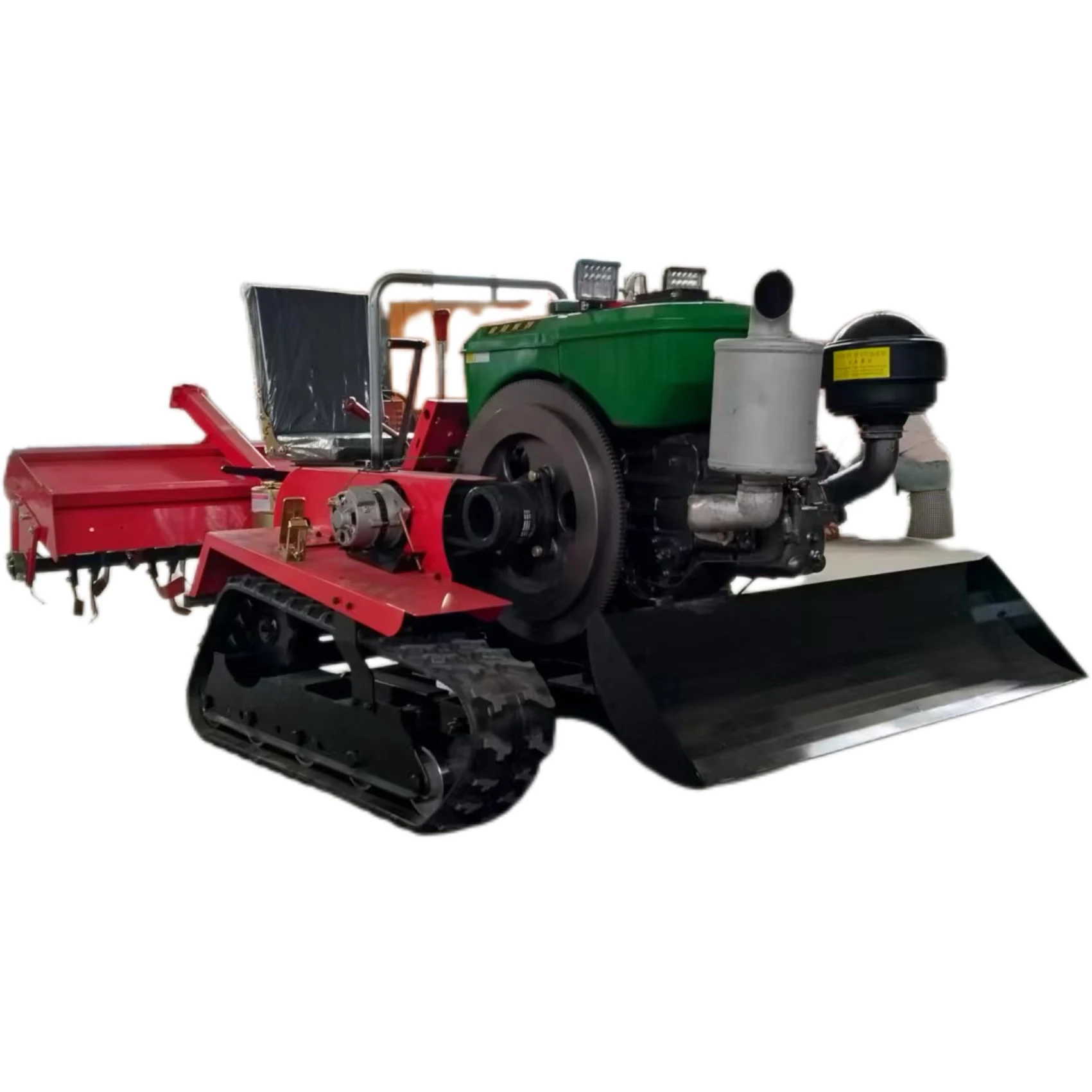 Factory Sells Multifunctional Agricultural Small Diesel Four-Wheel Drive Riding Rotary Tiller