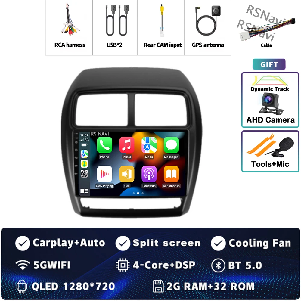 Qualcomm Android 15 autoradio multimediaspeler voor Mitsubishi ASX 1 2016 2017 2018 2019 - 2022 Auto Carplay Stereo wifi4G video