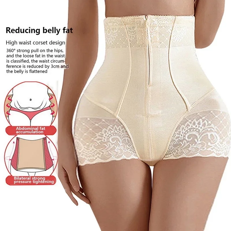 2023 nuove mutandine per il controllo della pancia da donna con cerniera Body Shaper a vita alta Shaper Pants mutandine Postpartum Shapewear senza cuciture