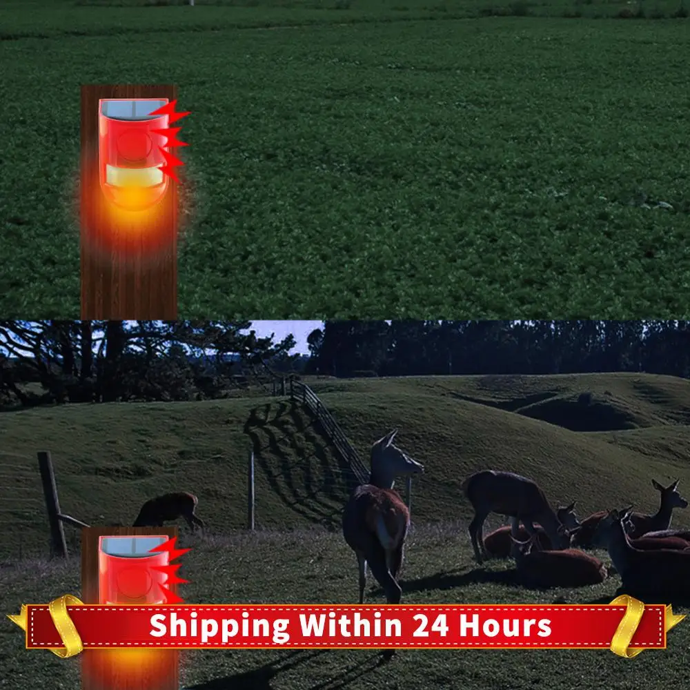 

Solar Strobe Light Alarm Waterproof Solar Infrared Motion Sensor Alarm Remote Control Multifunctional Portable for Home Outdoor