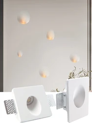 Nowe nowoczesne Led Footlights wpuszczana kinkiet gips alejek kinkiet ukryte światło salon sypialnia jadalnia schody Decor Wall Light