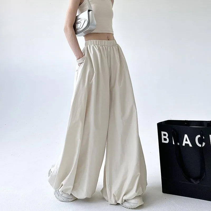 Pantaloni casual stile coreano Pantaloni larghi larghi da donna Primavera Autunno Moda Pantaloni lunghi alla moda Versatili e comodi Bloomers da donna