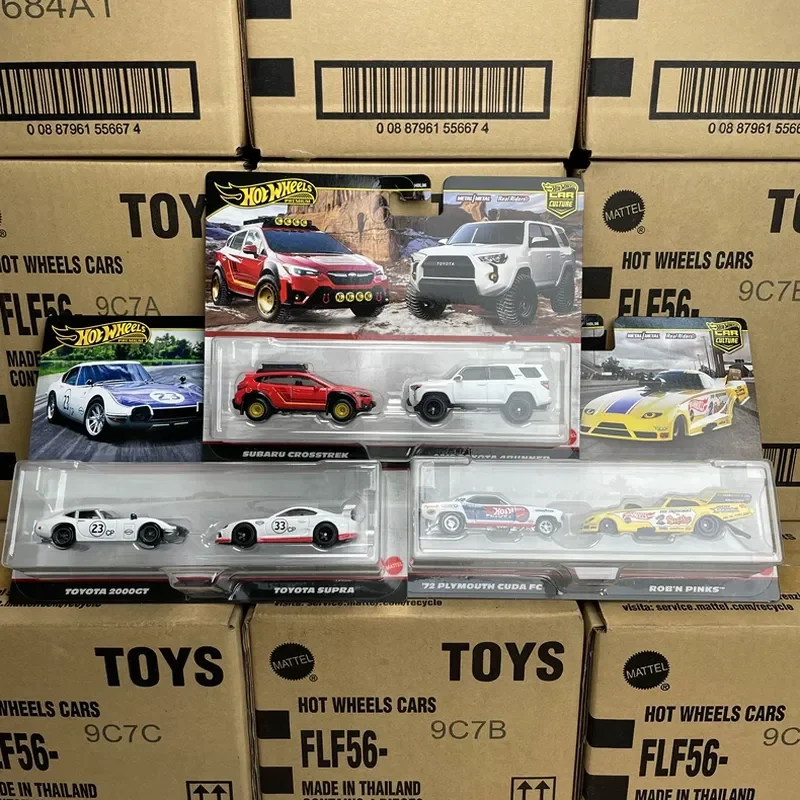 Hot Wheels Premium 2025 Car Culture 2-Packs Children Toys Subaru Toyota Plymouth 1:64 Car Model Hotwheels 2025 Boys Kids Toys