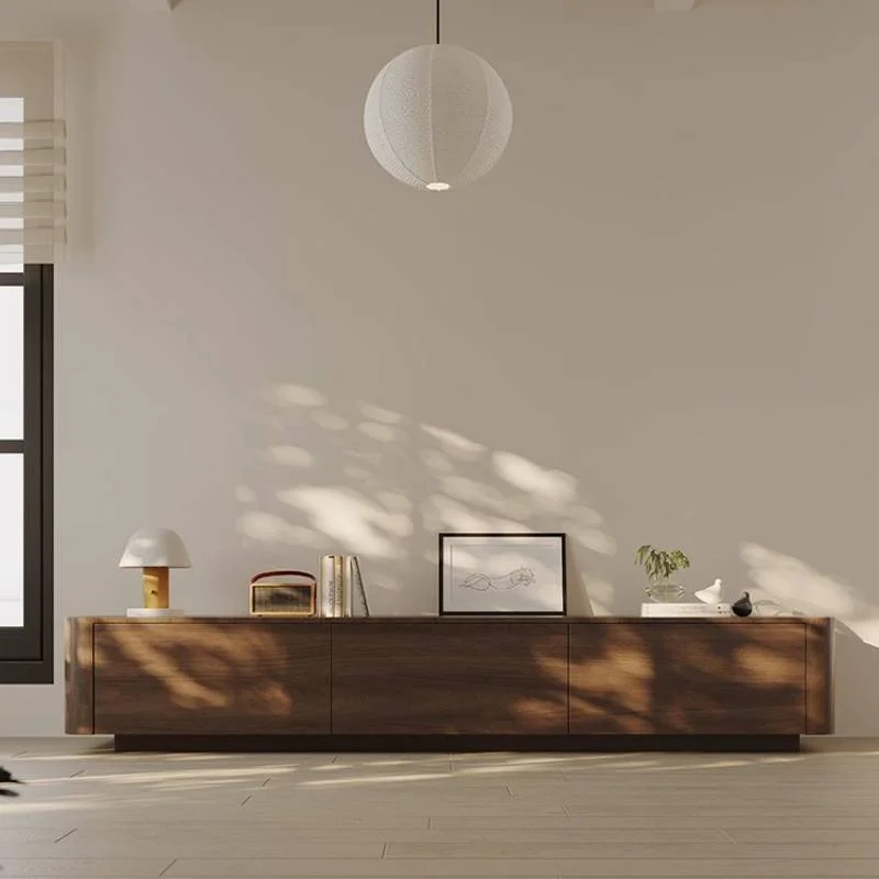 Solid Wood Brown Tv Cabinet Decoration Universal Quality Lowboard Tv Cabinet Apartments Showcase Muebles Para Hogar Furniture