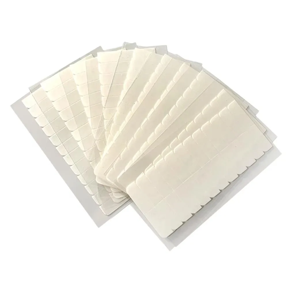 120 tabs/lots 10 sheets 0.8cm*4cm No shine white adhesive tape waterproof tape for tape hair extension image 4