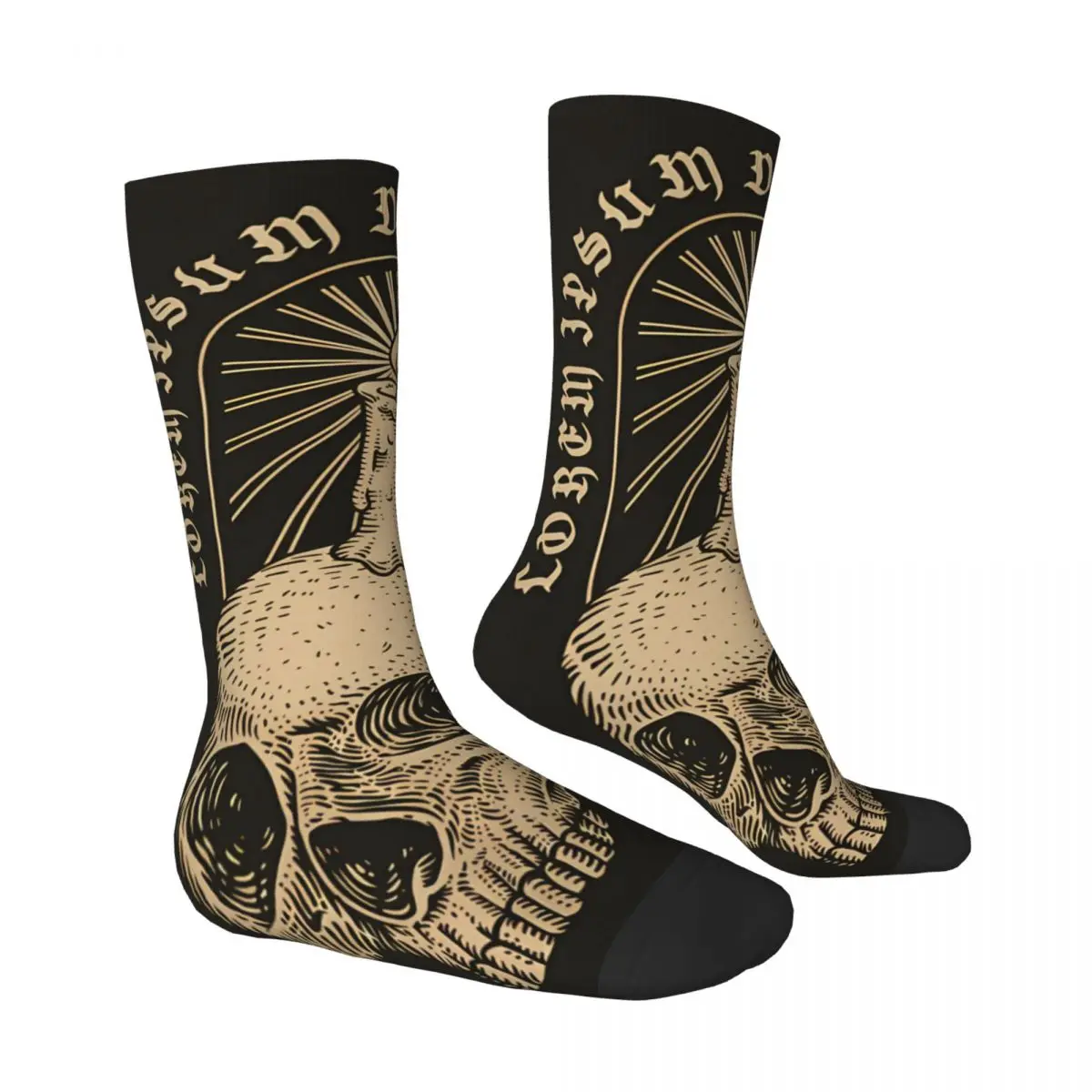 Light Candles On The Skull Ghost Specter Spirit Socks Male Mens Women Winter Stockings Polyester