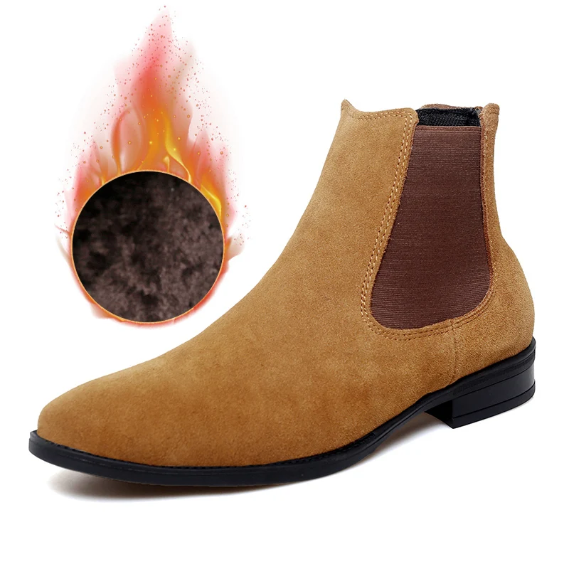 

Plus size 48 Men's Chelsea Boots Fashionable Business Leather Men's Shoes Luxury Shoes Men Leather Original Designer Shoes Men