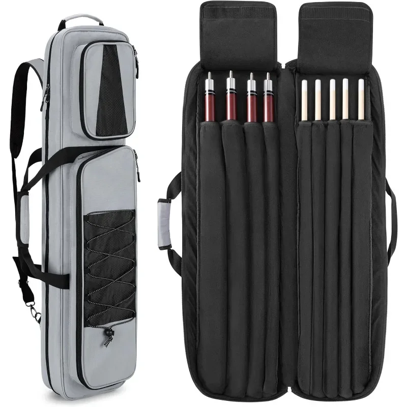 

tool.4x5 Pool Cue Case, Billiard Stick Carrying Case Holds 4 Butts and 5 Shafts