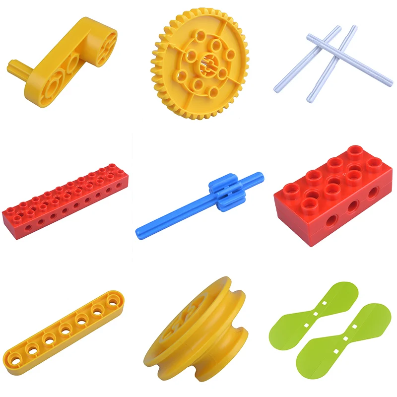 Big Size Building Blocks DIY Science Technology Engineering Machinery Assembly Accessories Compatible Educational Toys